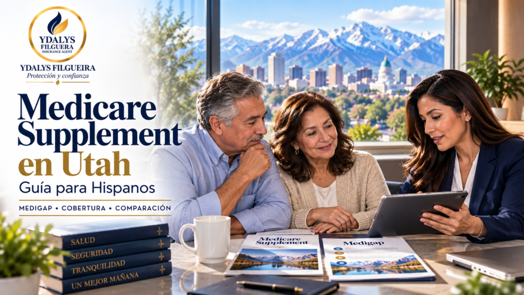 Medicare Supplement en Utah para Hispanos con pareja hispana comparando opciones de cobertura Medigap