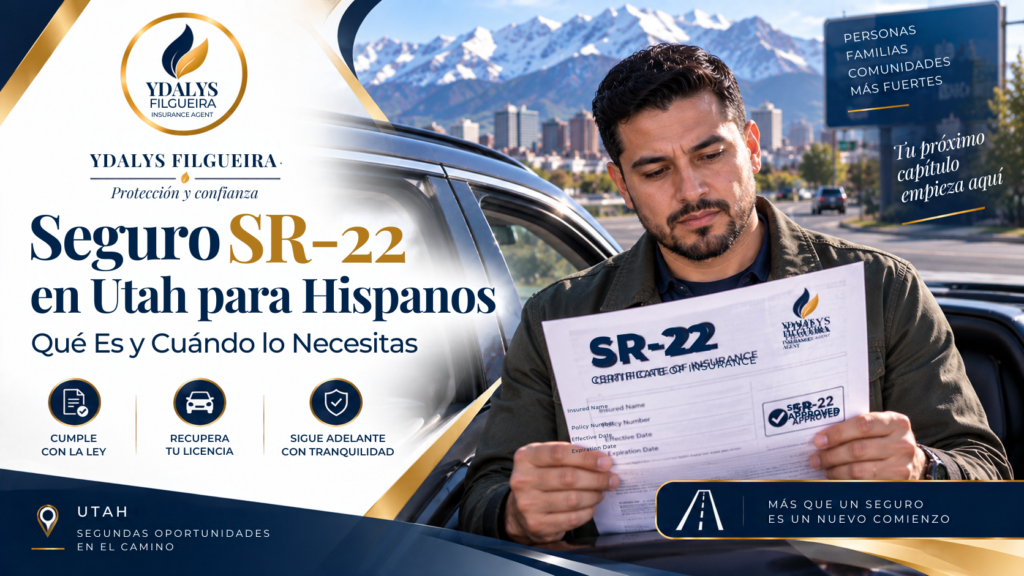 Seguro SR-22 en Utah para Hispanos con cobertura de auto y prueba de responsabilidad financiera